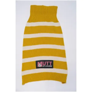 Mustard Knitted Turtleneck Dog Sweater