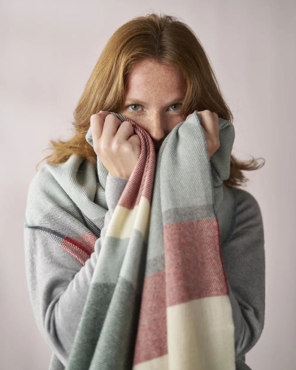 Oversized Blanket Scarf: Woodland Stripe