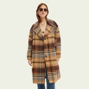 Oversized Plaid Bouclé Coat