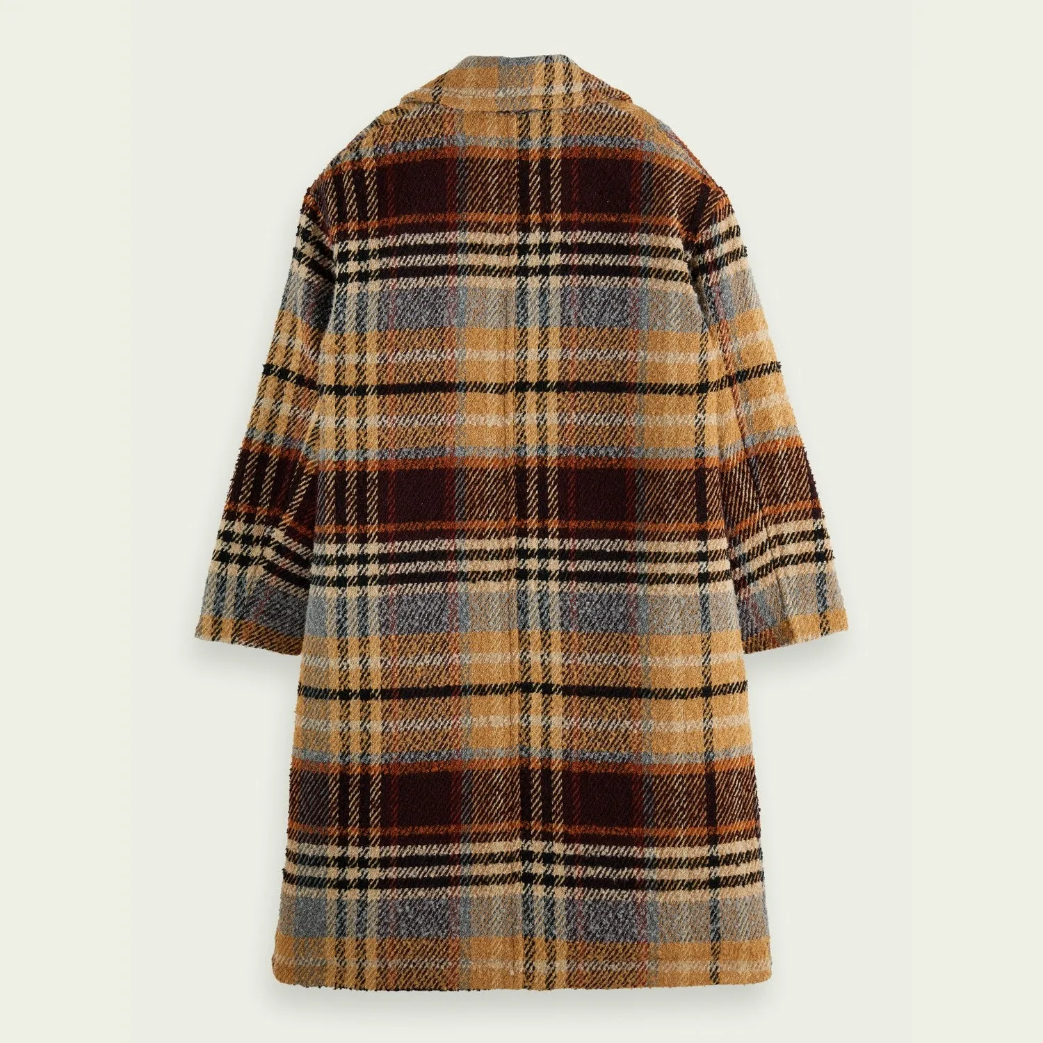 Oversized Plaid Bouclé Coat