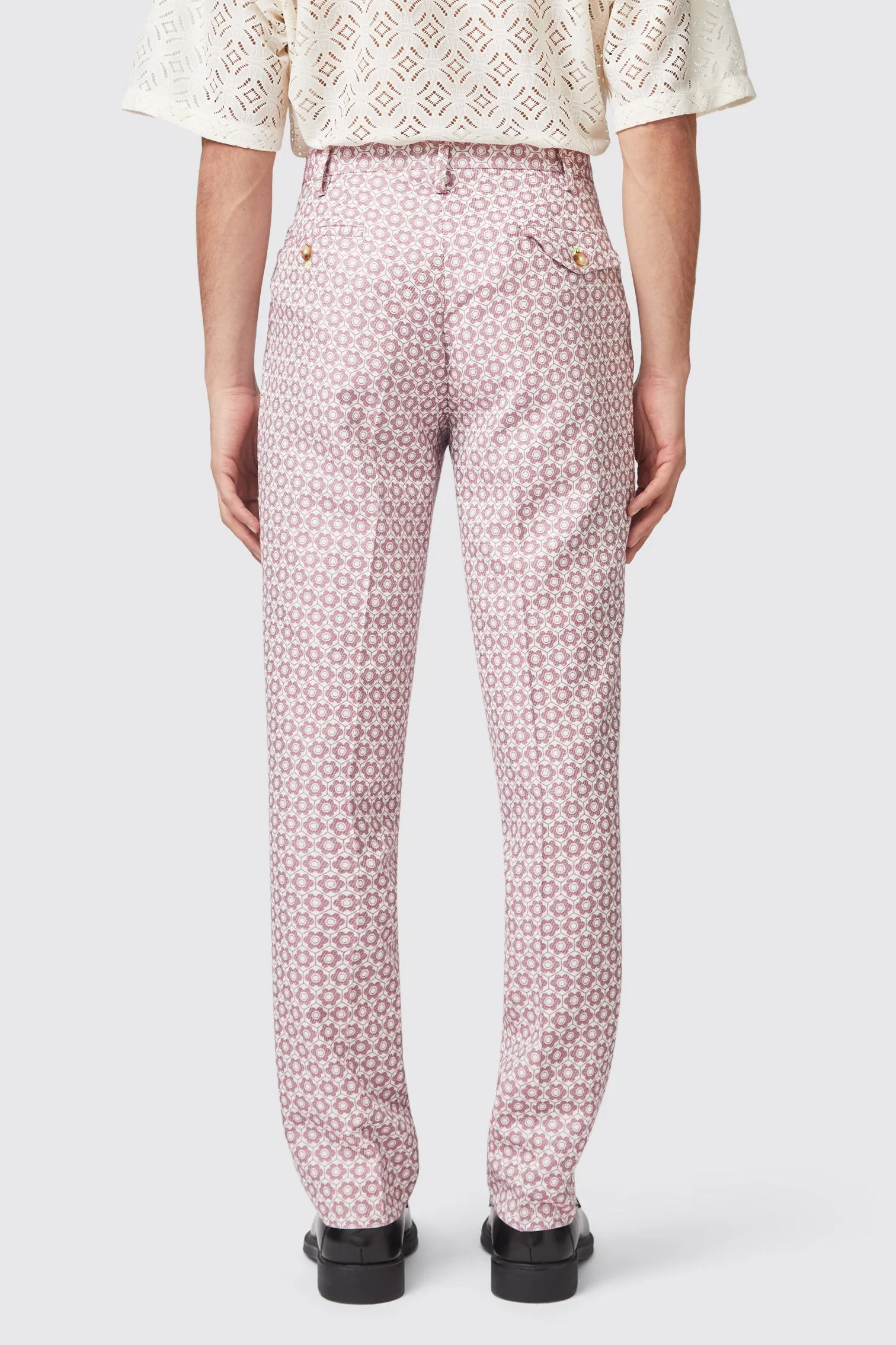 Parsi Cream Mauve Trouser - ARCHIVE