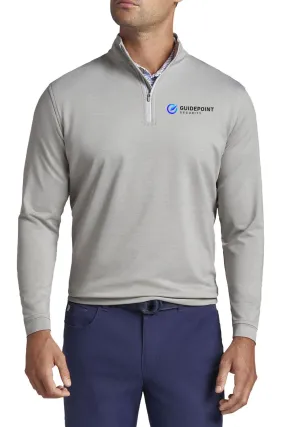 Peter Millar Perth Melange Quarter-Zip, Gale Grey [GuidePoint Security]