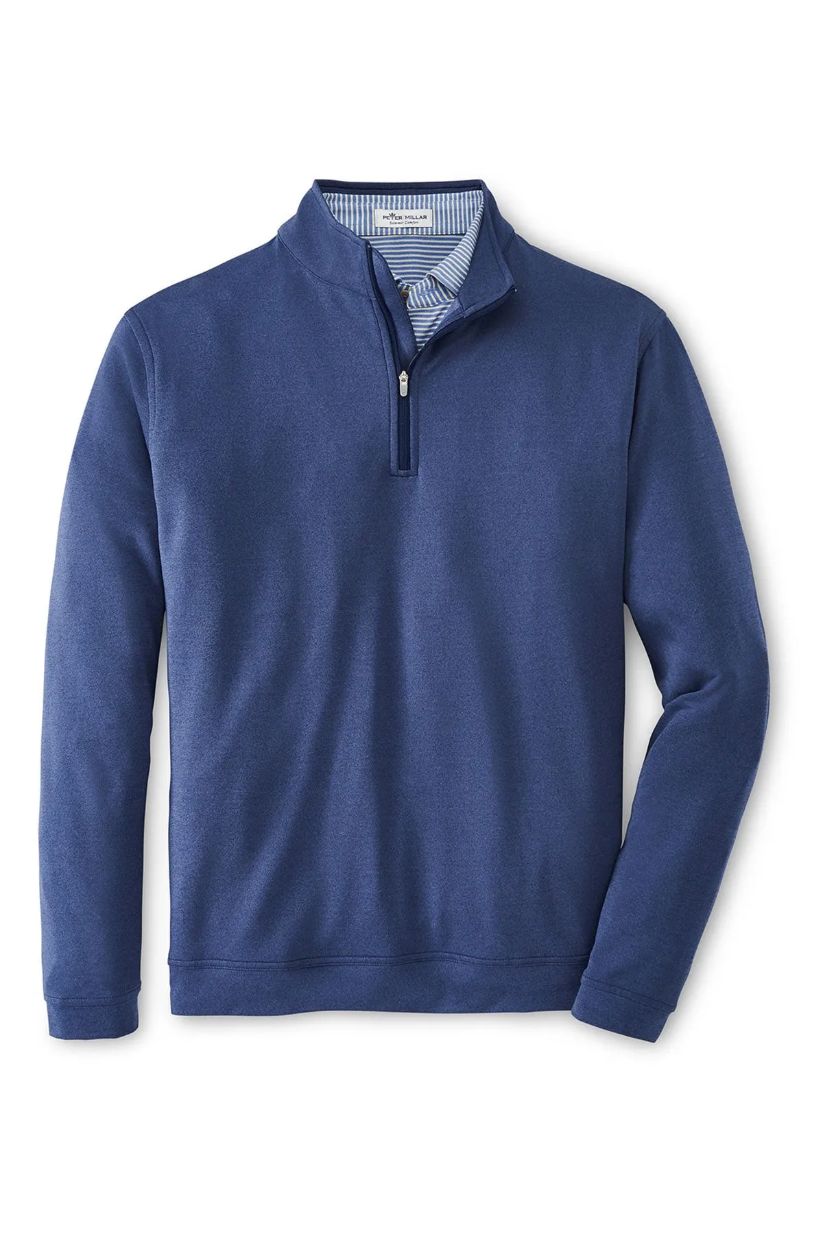 Peter Millar Perth Melange Quarter-Zip, Navy [GuidePoint Security]