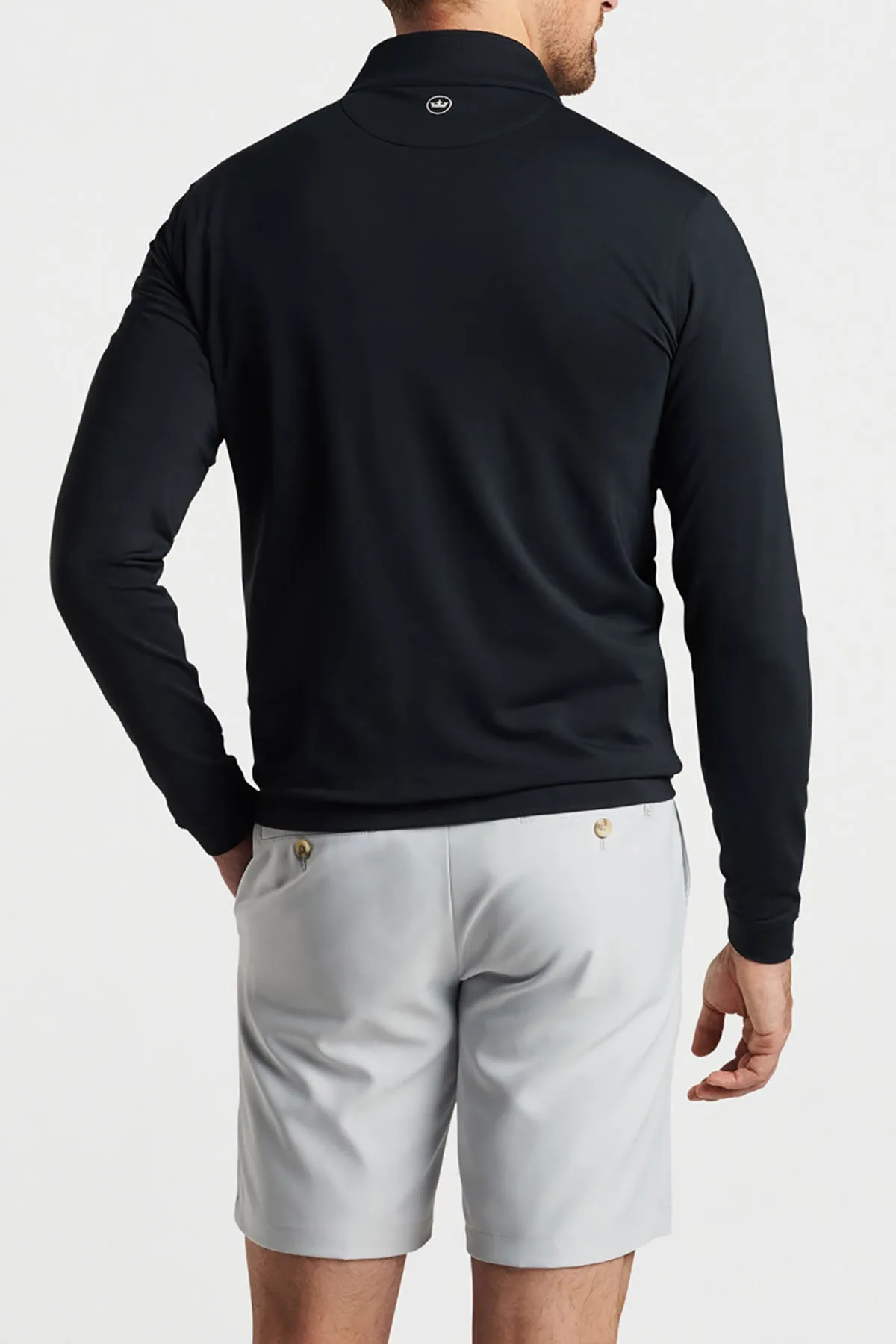 Peter Millar Perth Stretch Quarter-Zip, Black [GuidePoint Security]