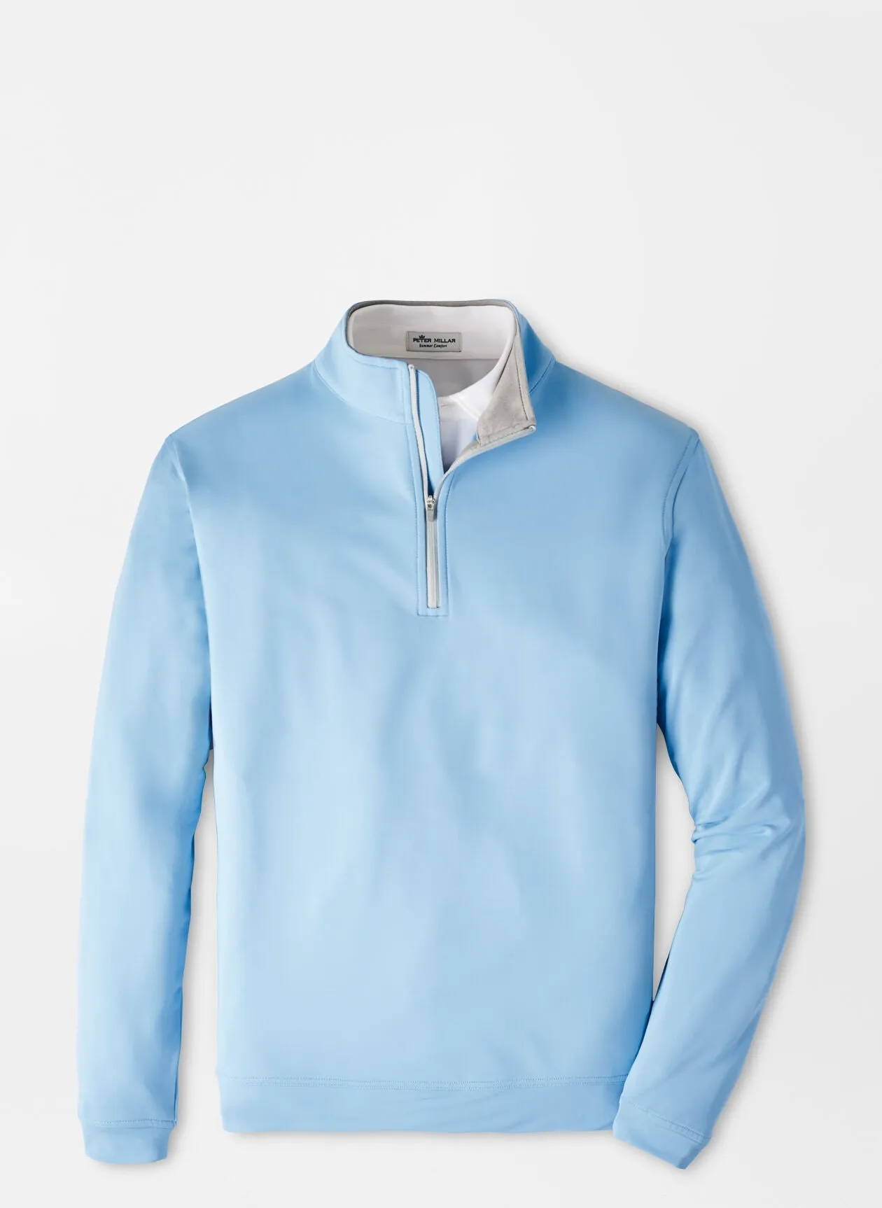 Peter Millar Perth Stretch Terry Custom Quarter Zips, Cottage Blue