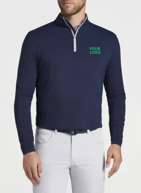 Peter Millar Perth Stretch Terry Custom Quarter Zips, Navy