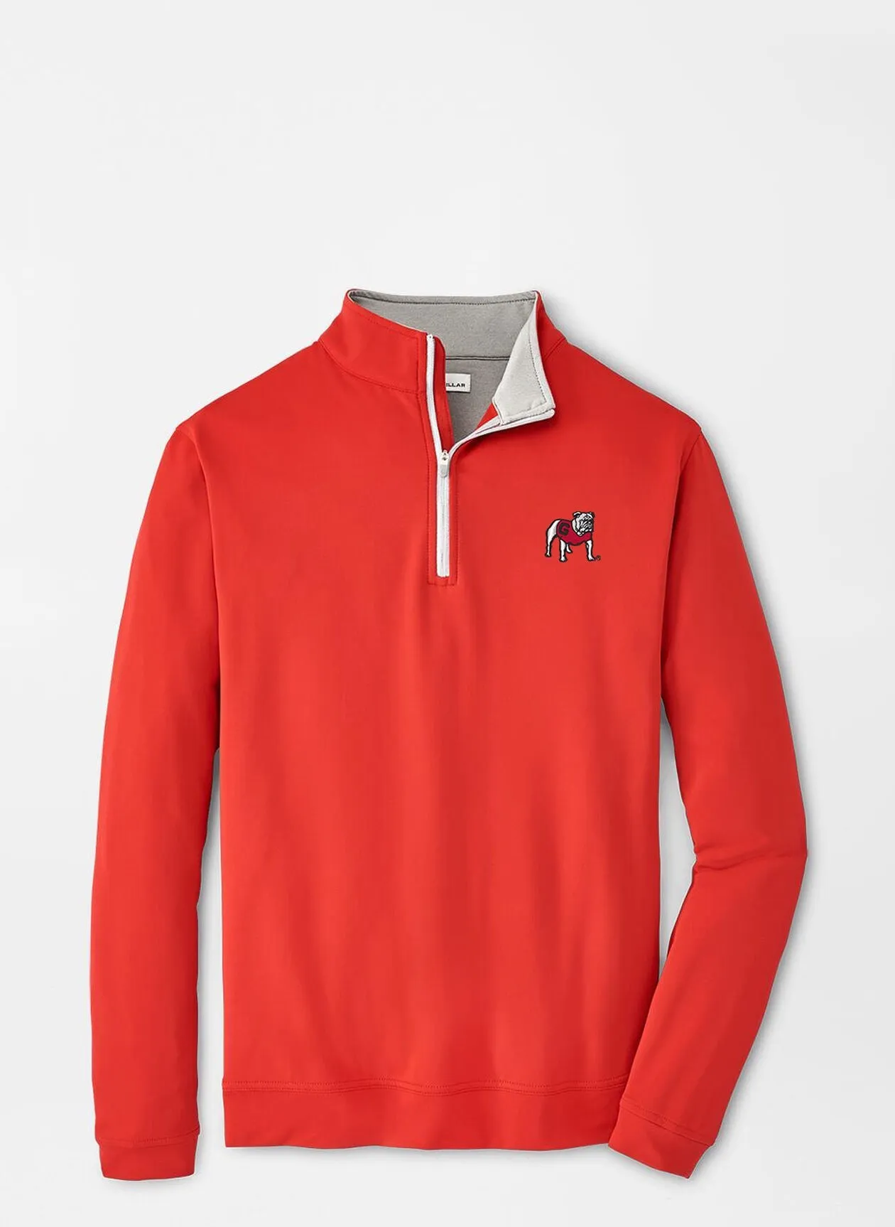 Peter Millar UGA Perth Solid Stretch Quarter-Zip - RED