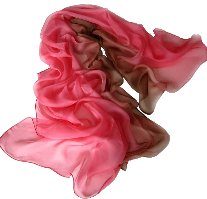 Pink & Tan Silk Ombré Hijab