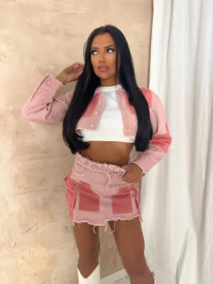 Pink Denim Co Ord