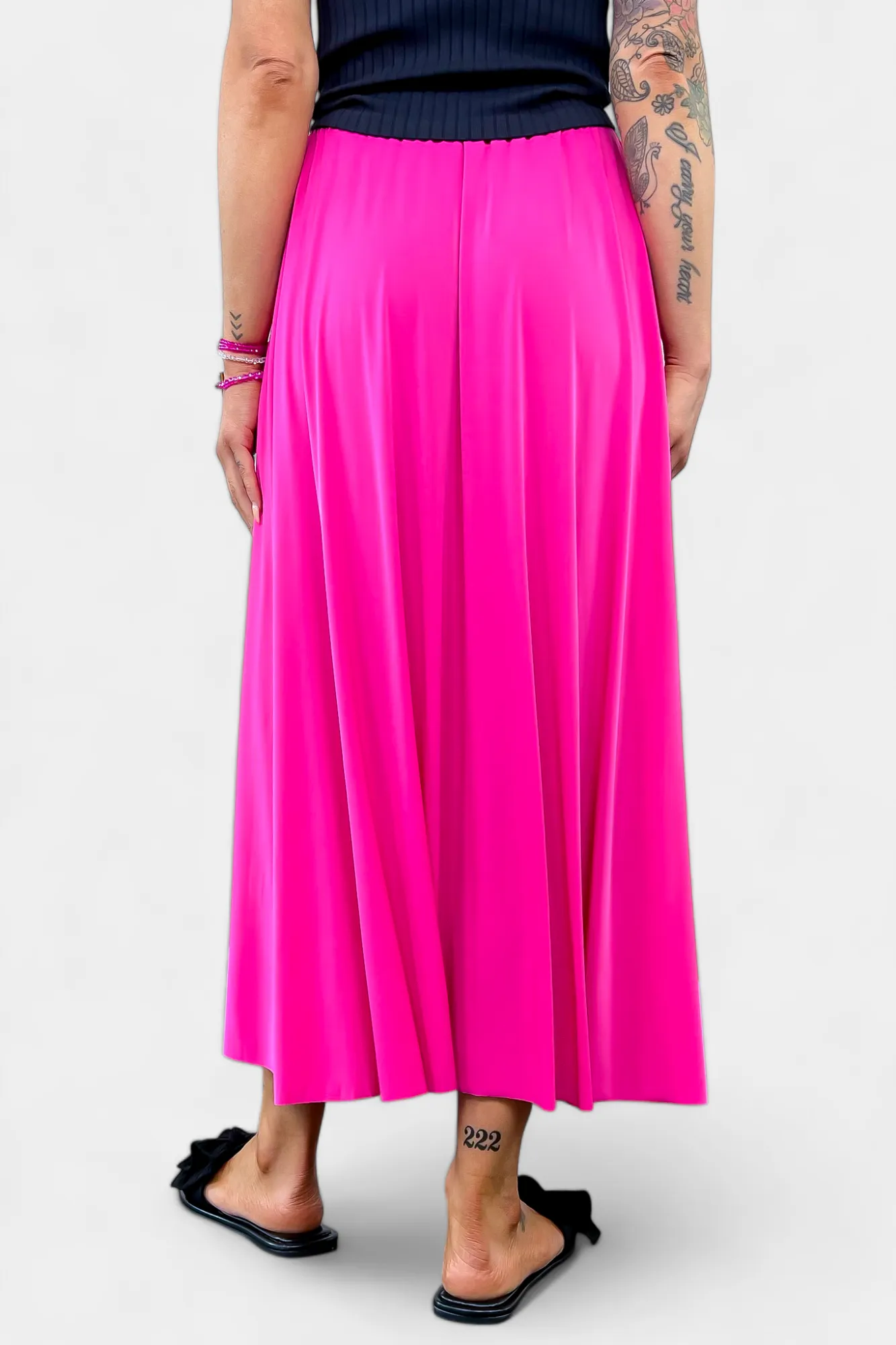 Pleated Maxi Skirt