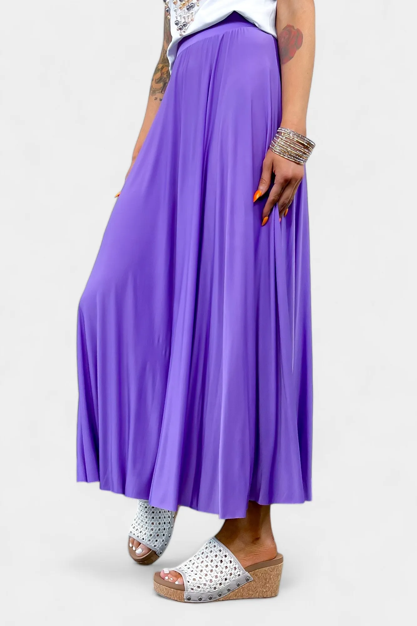 Pleated Maxi Skirt