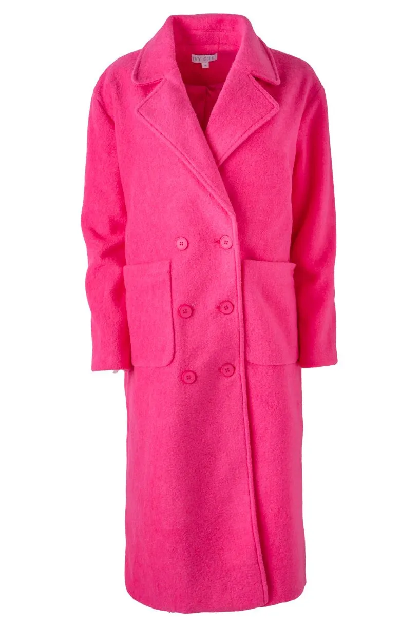 Polly Coat in Hot Pink - FINAL SALE