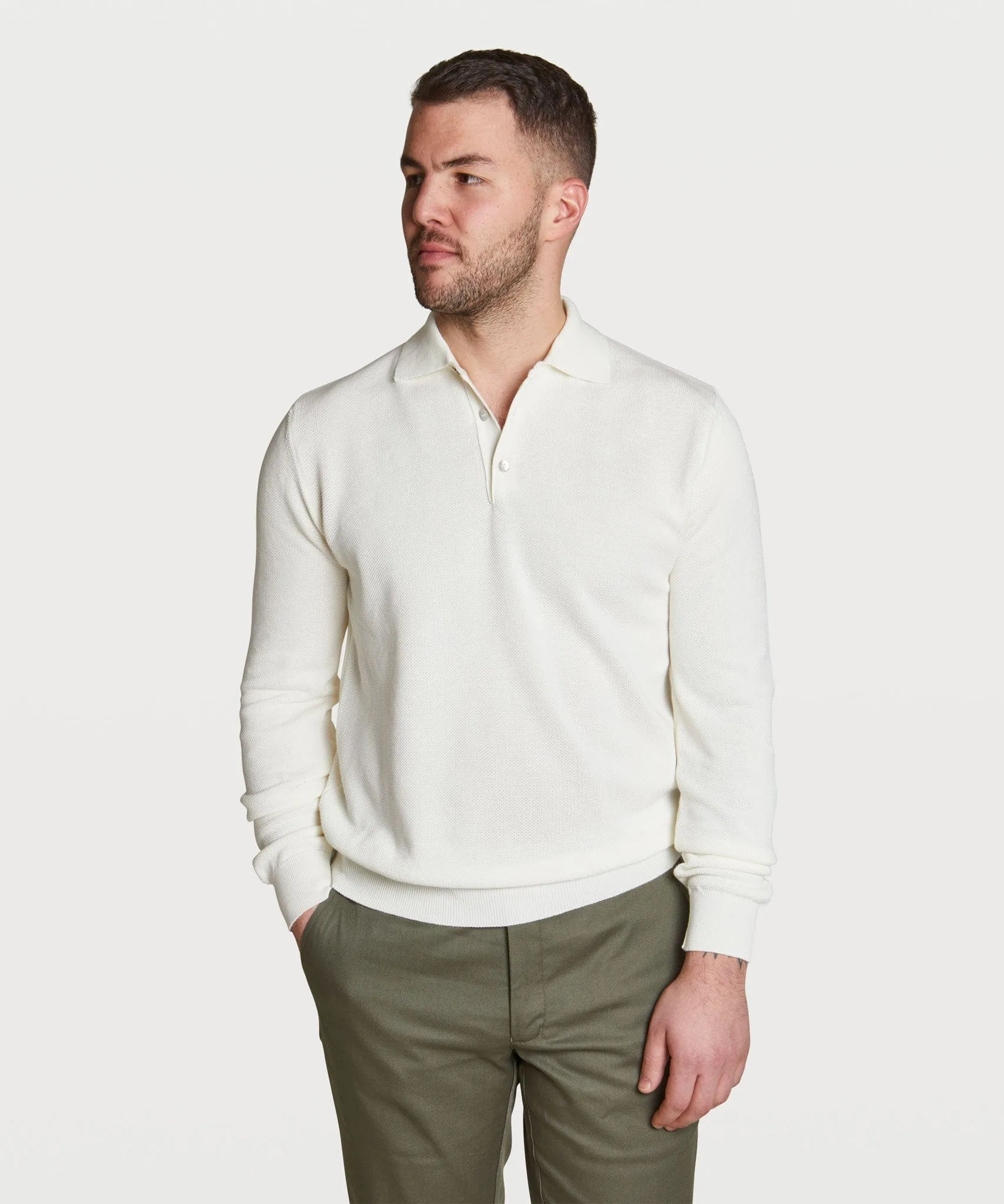 Polo Cotton Pique Sweater