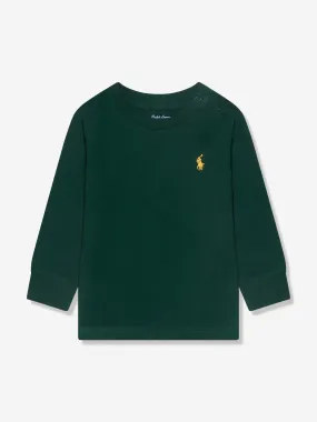 Ralph Lauren Baby Boys Long Sleeve T-Shirt in Green