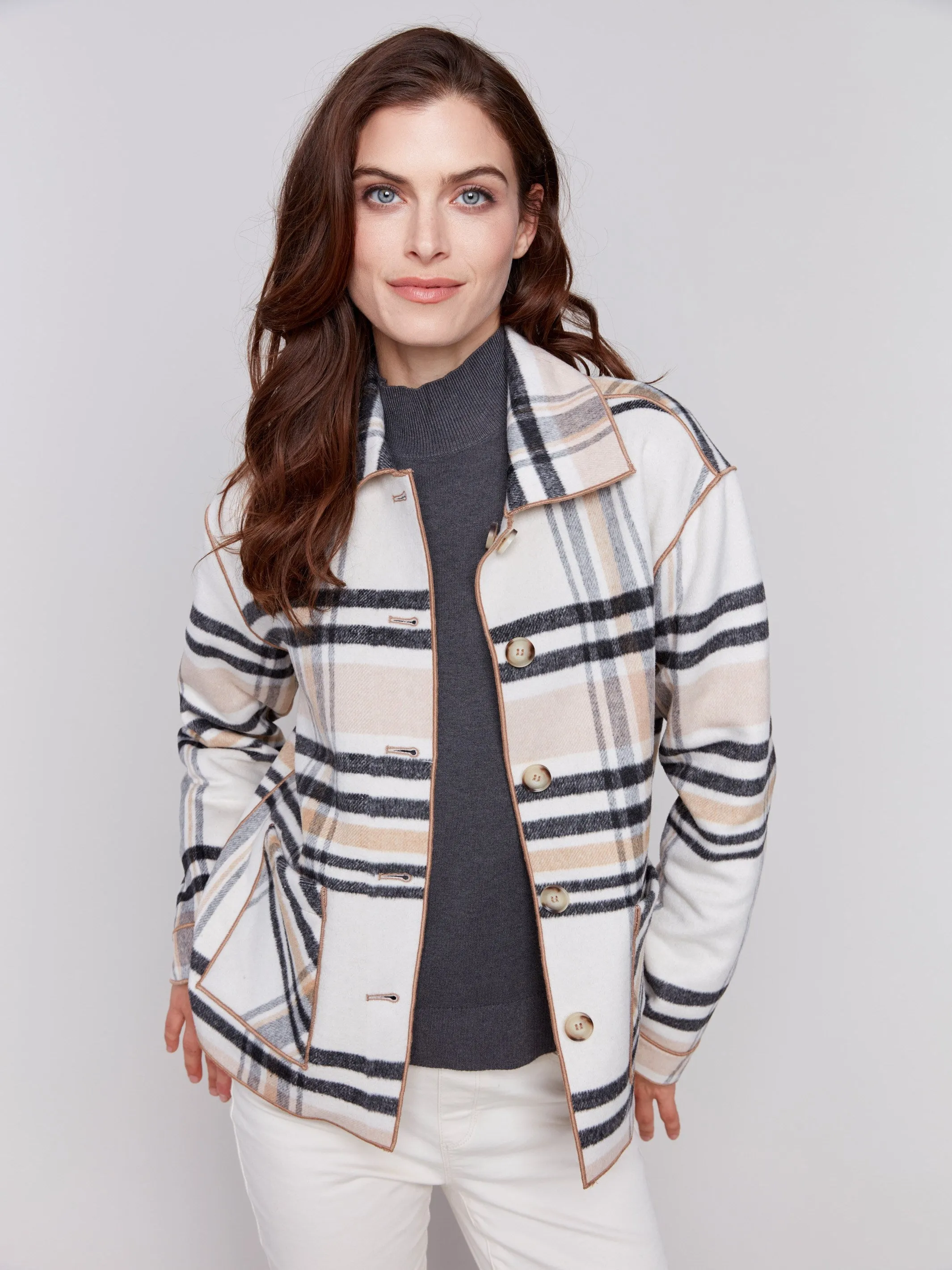 Reversible Plaid Jacket - Quartz