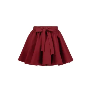 Rich Maroon Girl's Skirt