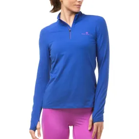 Ronhill Core Thermal Half Zip Long Sleeve Womens Running Top - Blue