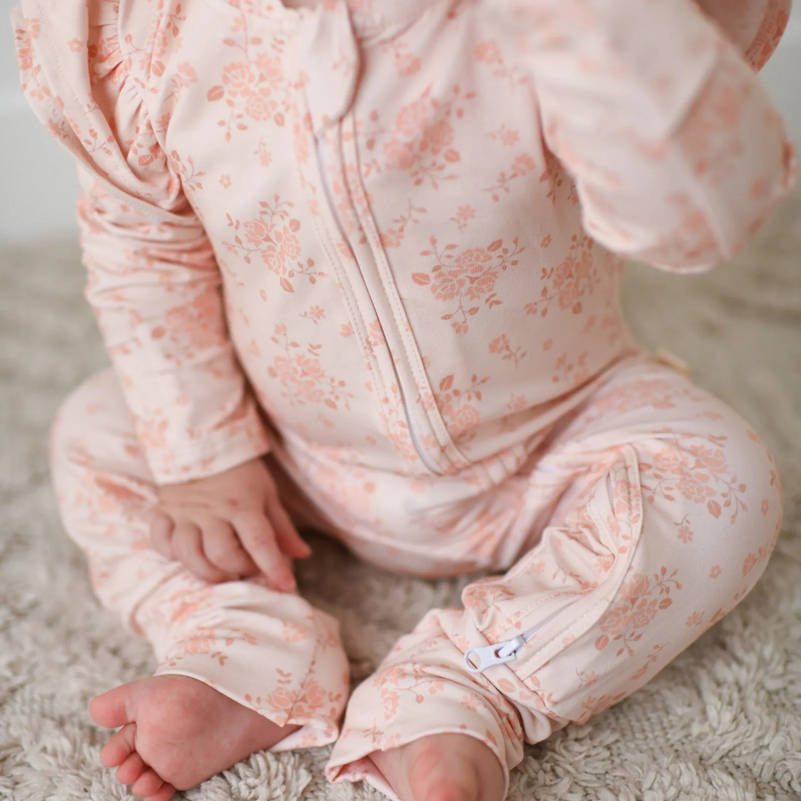 ROSALIE organic cotton flutter zipsuit