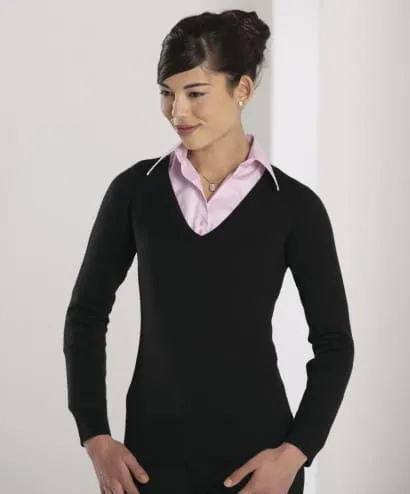 Russell Collection Ladies V Neck Sweater-710F