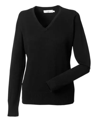 Russell Collection Ladies V Neck Sweater-710F