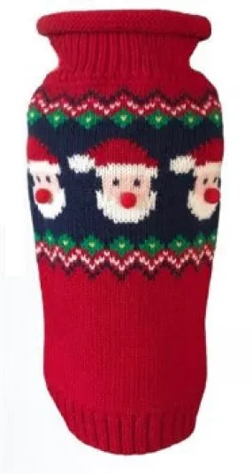 Santa Faces Fair Isle Sweater