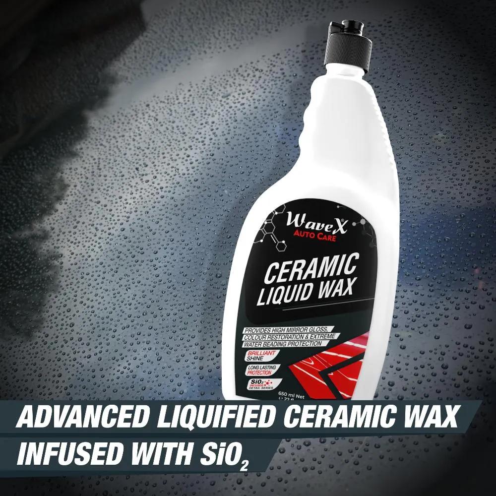 SiO2 Ceramic Liquid Wax for Cars and Bikes 650 ml, Gives Deep Gloss and Ultimate Hydrophobic Protection