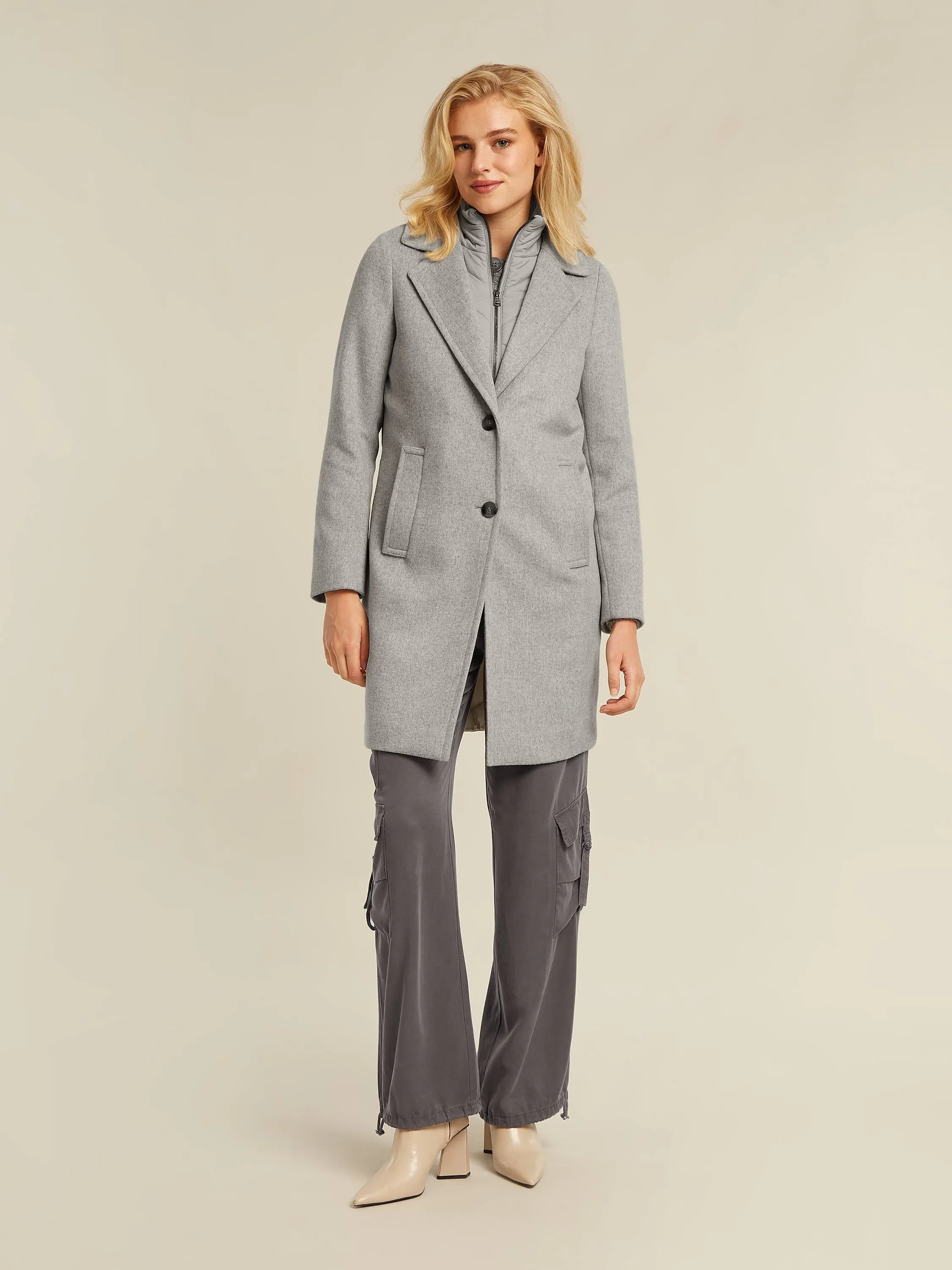 Skylar coat - Soft grey heather