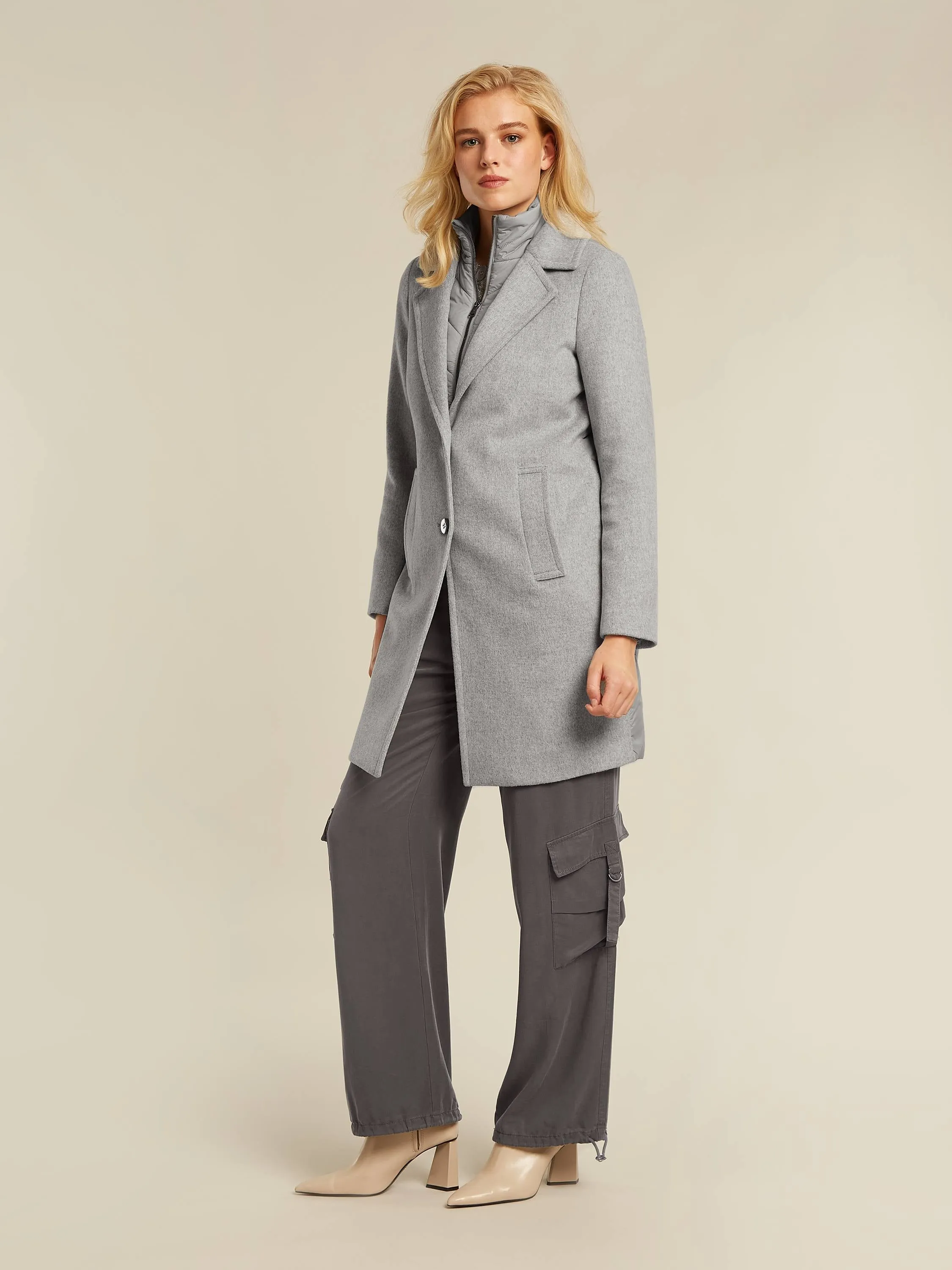 Skylar coat - Soft grey heather