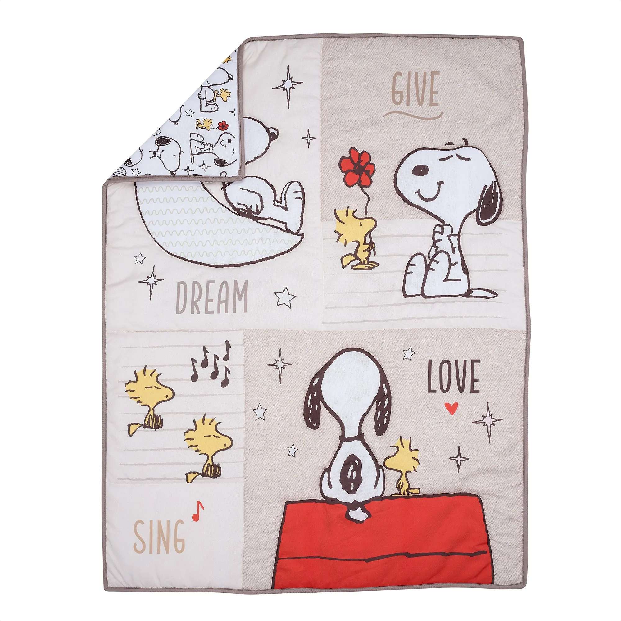 Snoopy Love 3-Piece Crib Bedding Set