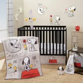 Snoopy Love 3-Piece Crib Bedding Set