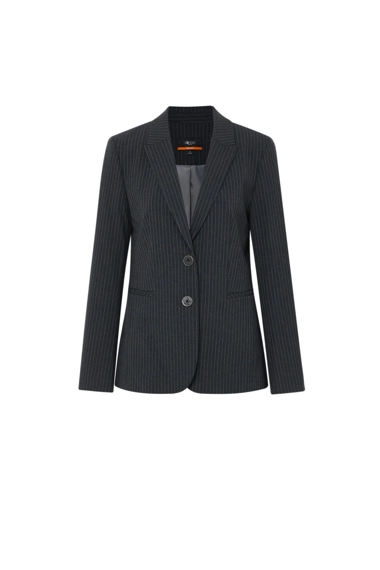 Sofia Soft Touch Classic Stripe Suit Blazer with Scarf