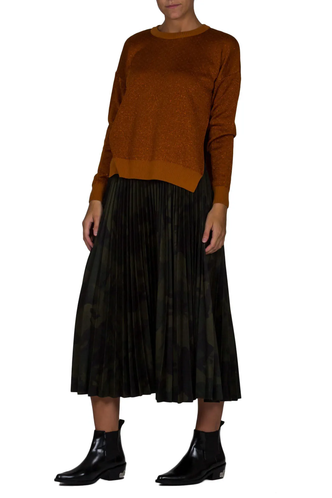 Soleil Pleated Long Skirt