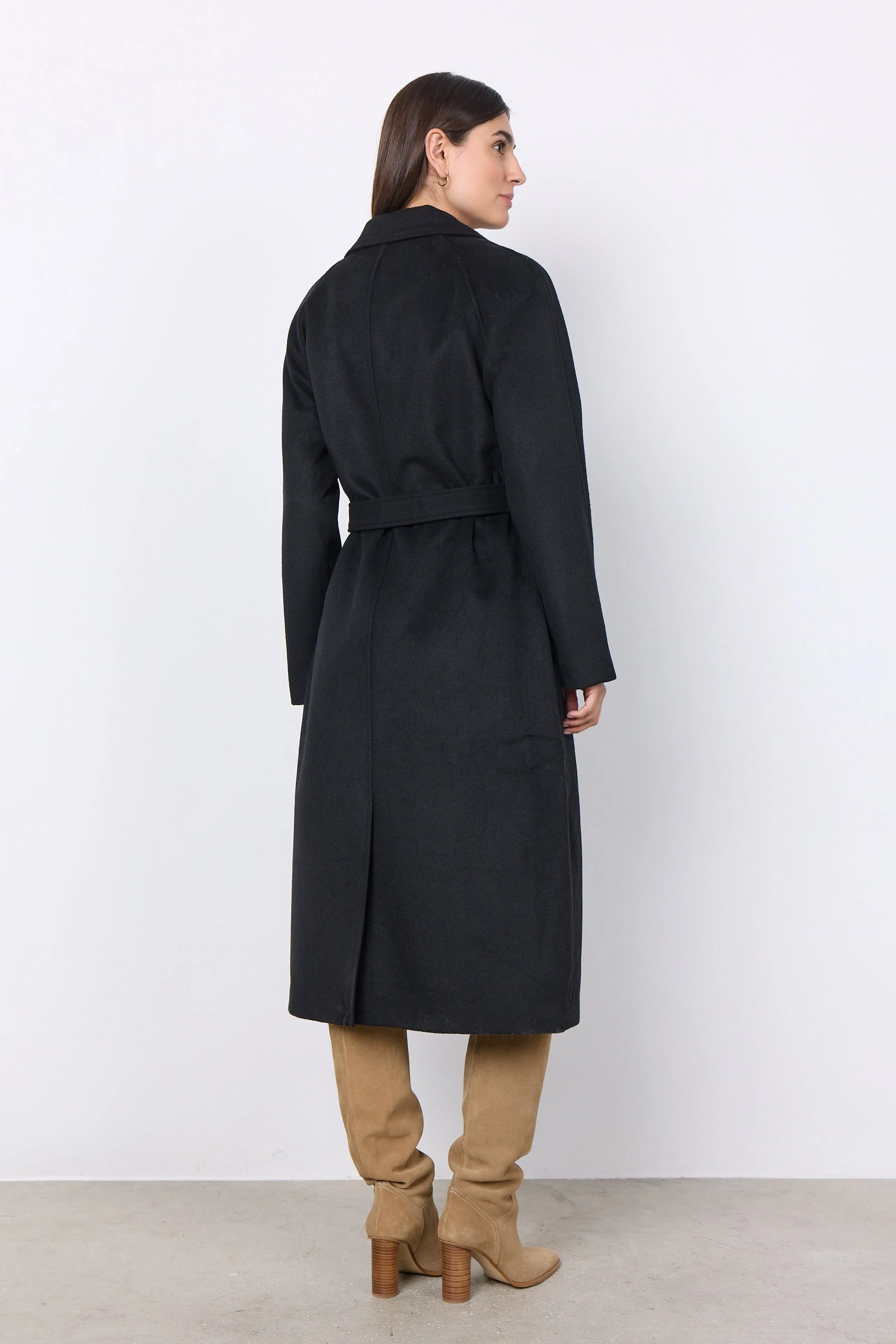 Soya Concept Belted Coat Black