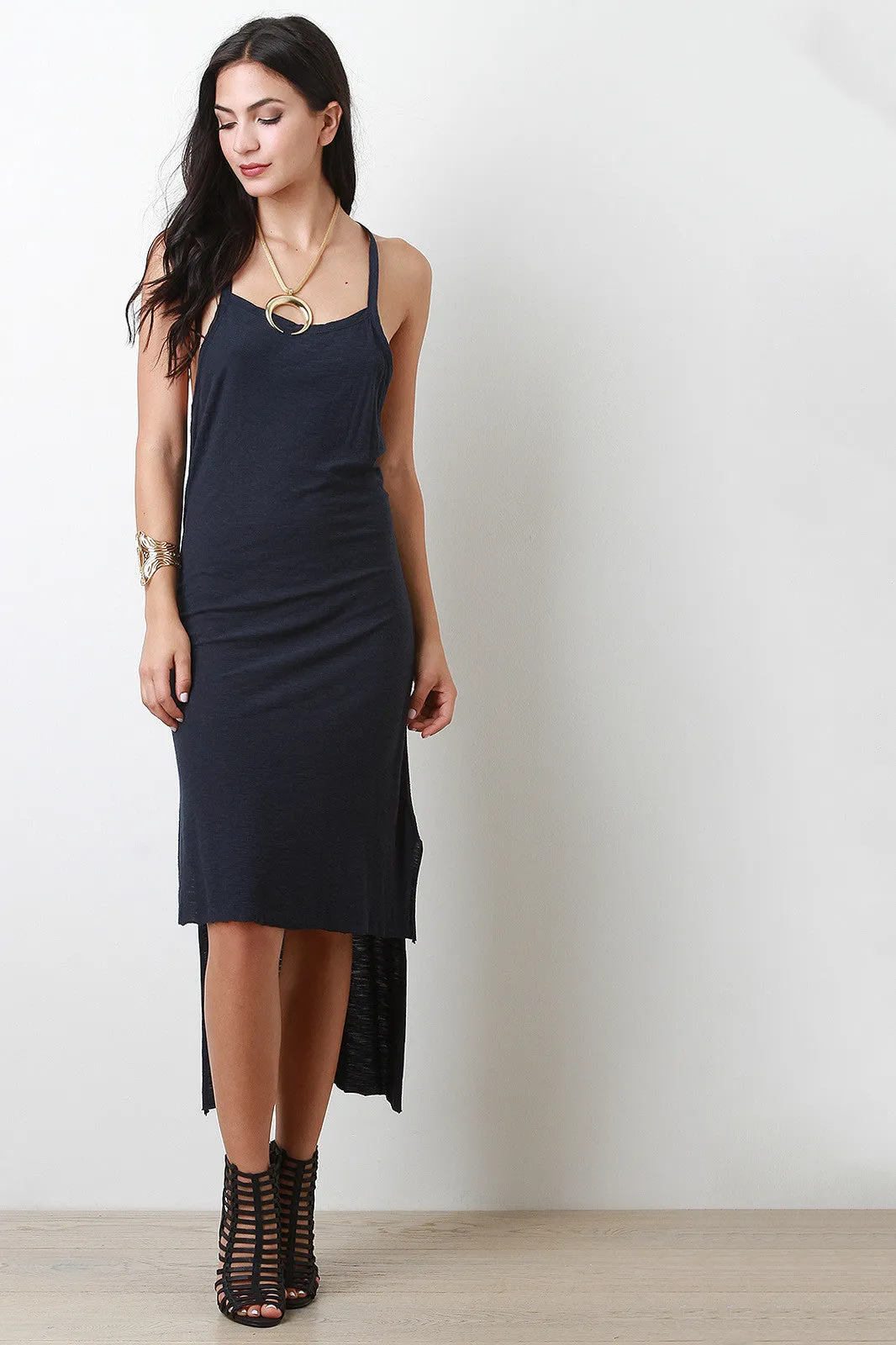 Square High Low Maxi Dress