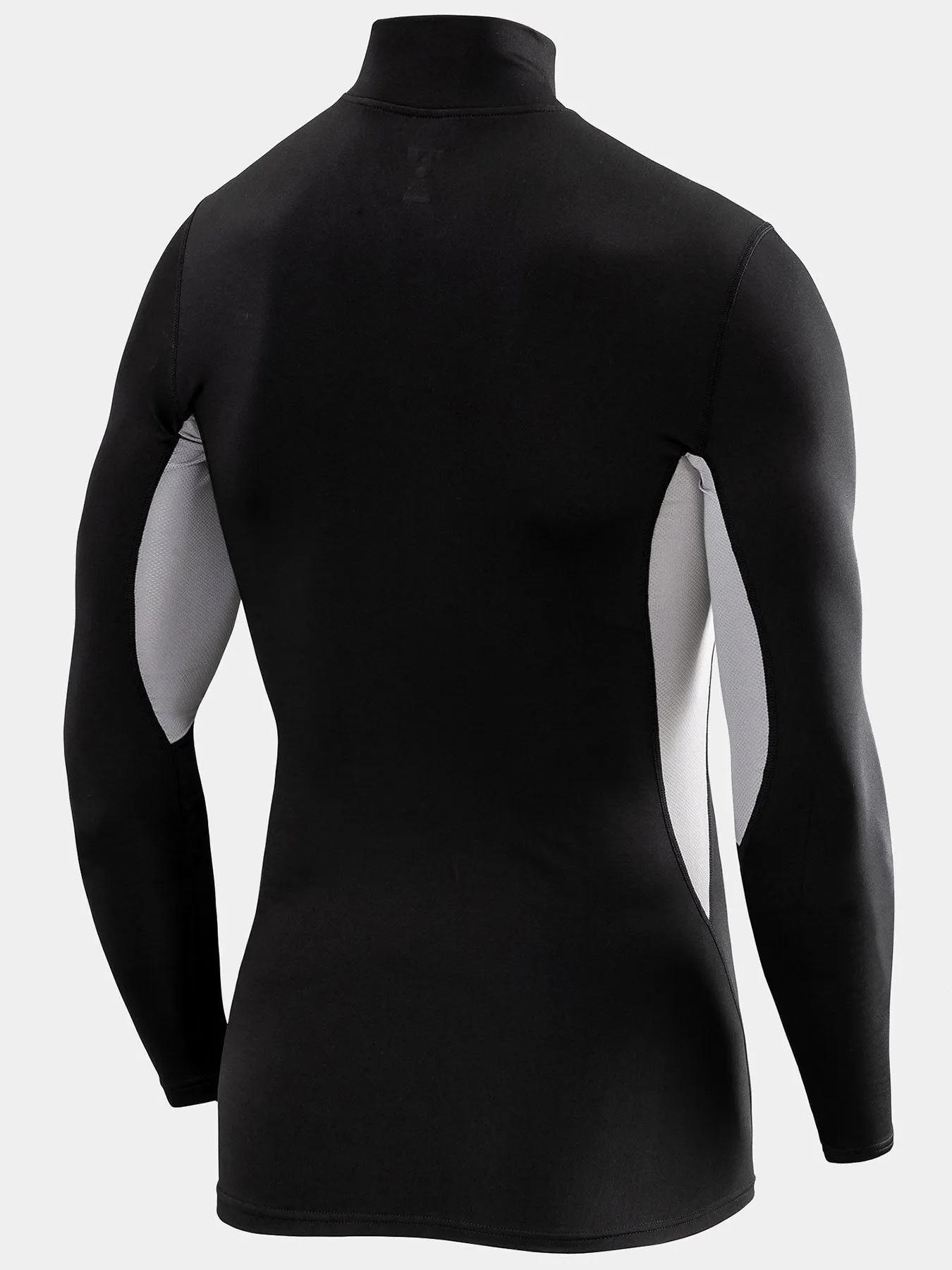 SuperThermal Compression Base Layer Long Sleeve Mock Neck For Men With Brushed Inner Fabric