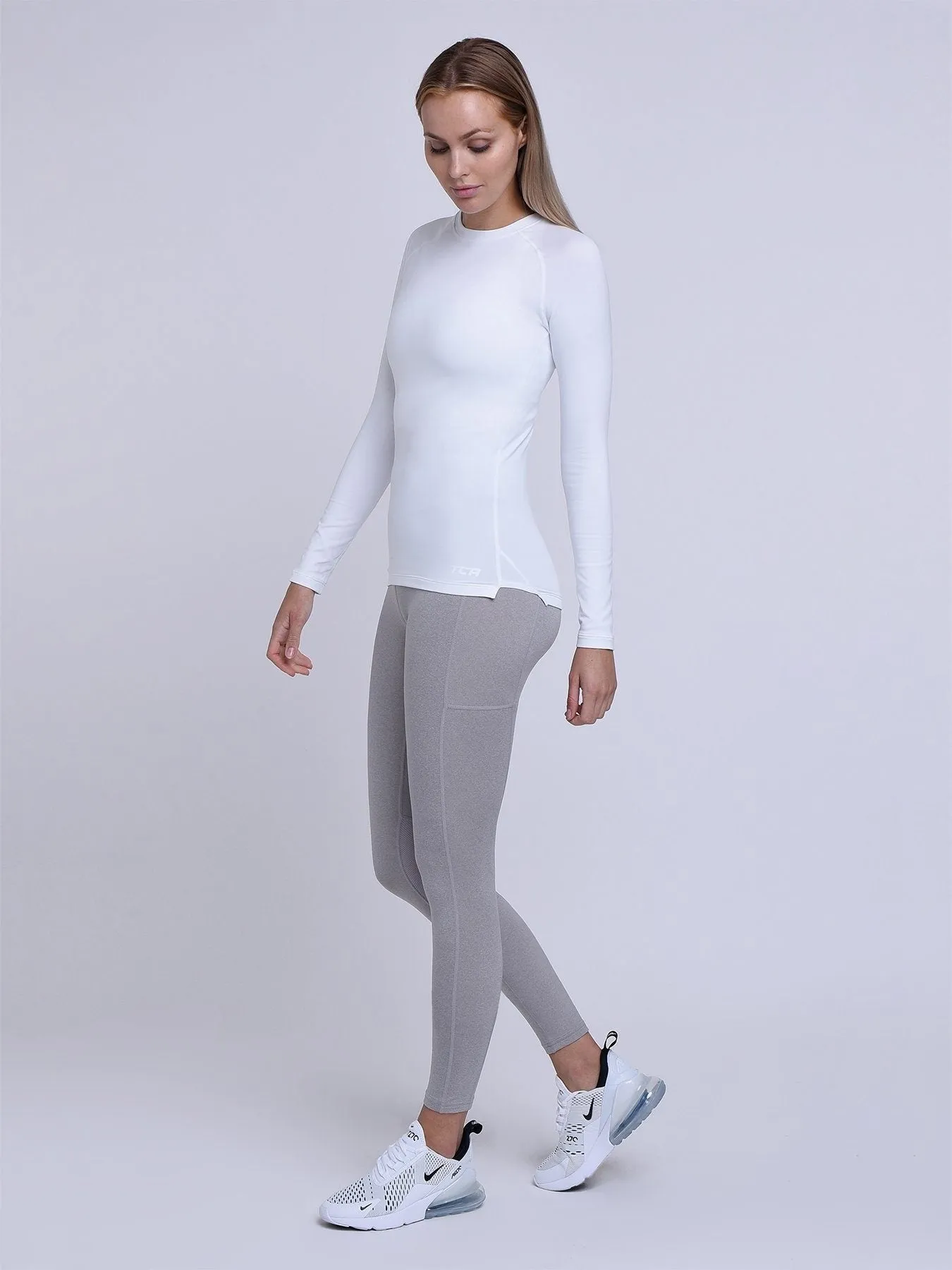 SuperThermal Long Sleeve Compression Base Layer Crew Neck Top for Women With Brushed Inner Fabric