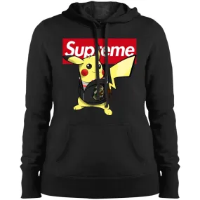 Supreme Pikachu T-shirt Women Hooded Sweatshirt