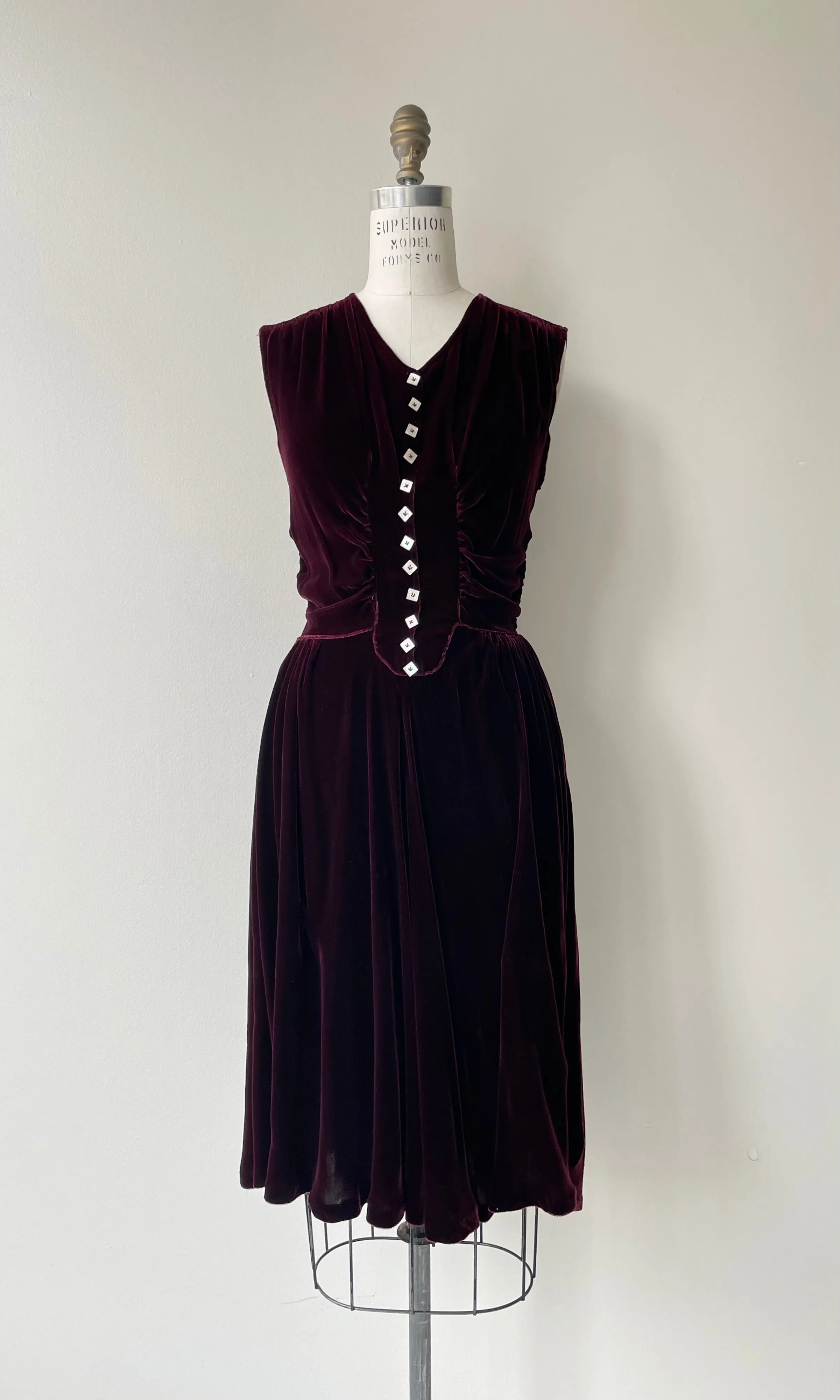 Tallis Silk Velvet Dress | 1930s