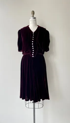 Tallis Silk Velvet Dress | 1930s