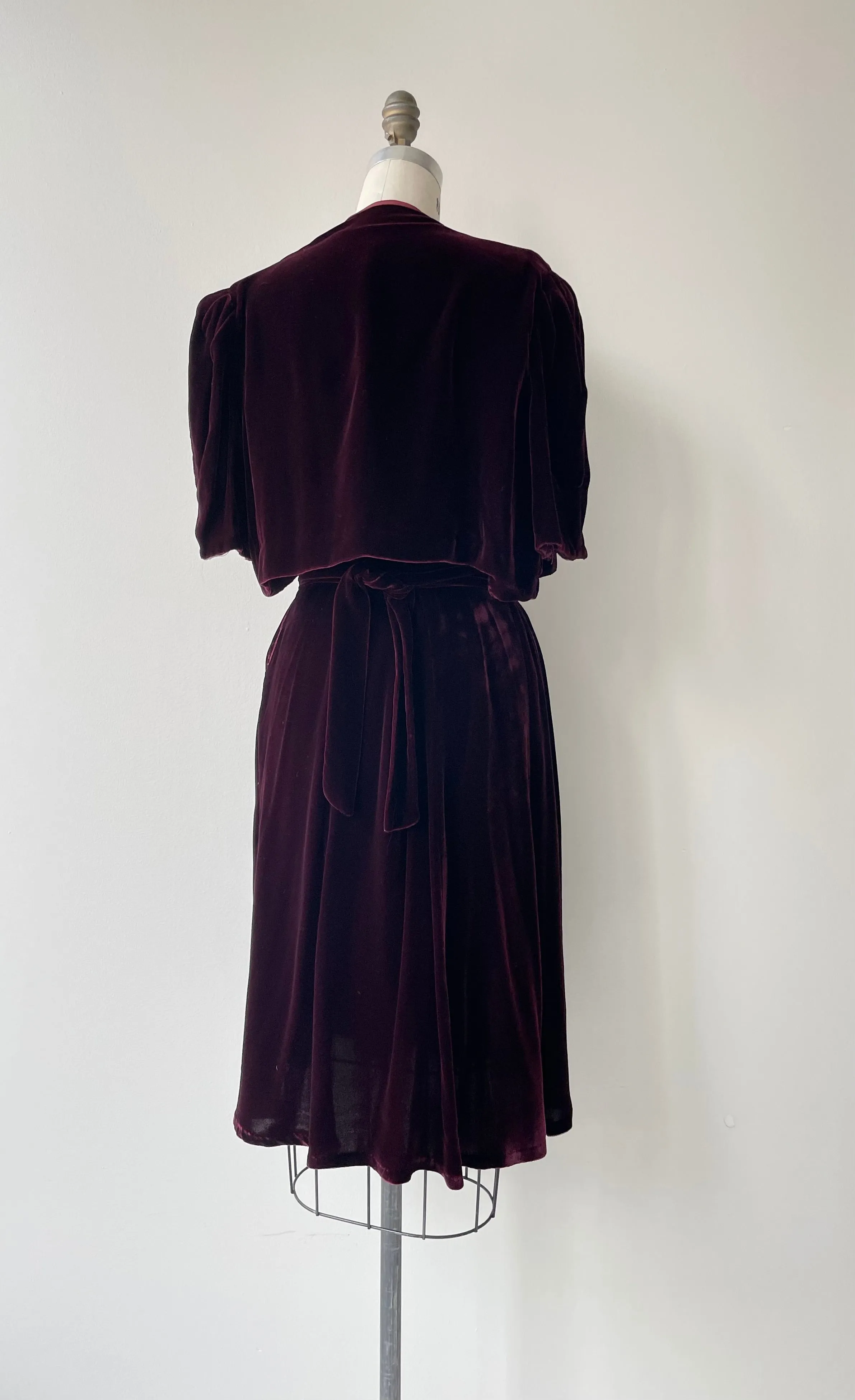 Tallis Silk Velvet Dress | 1930s