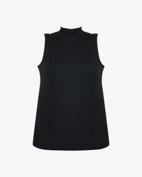 Tamryn OUTSTANDINGLY SOFT Turtleneck Sleeveless Top - Black