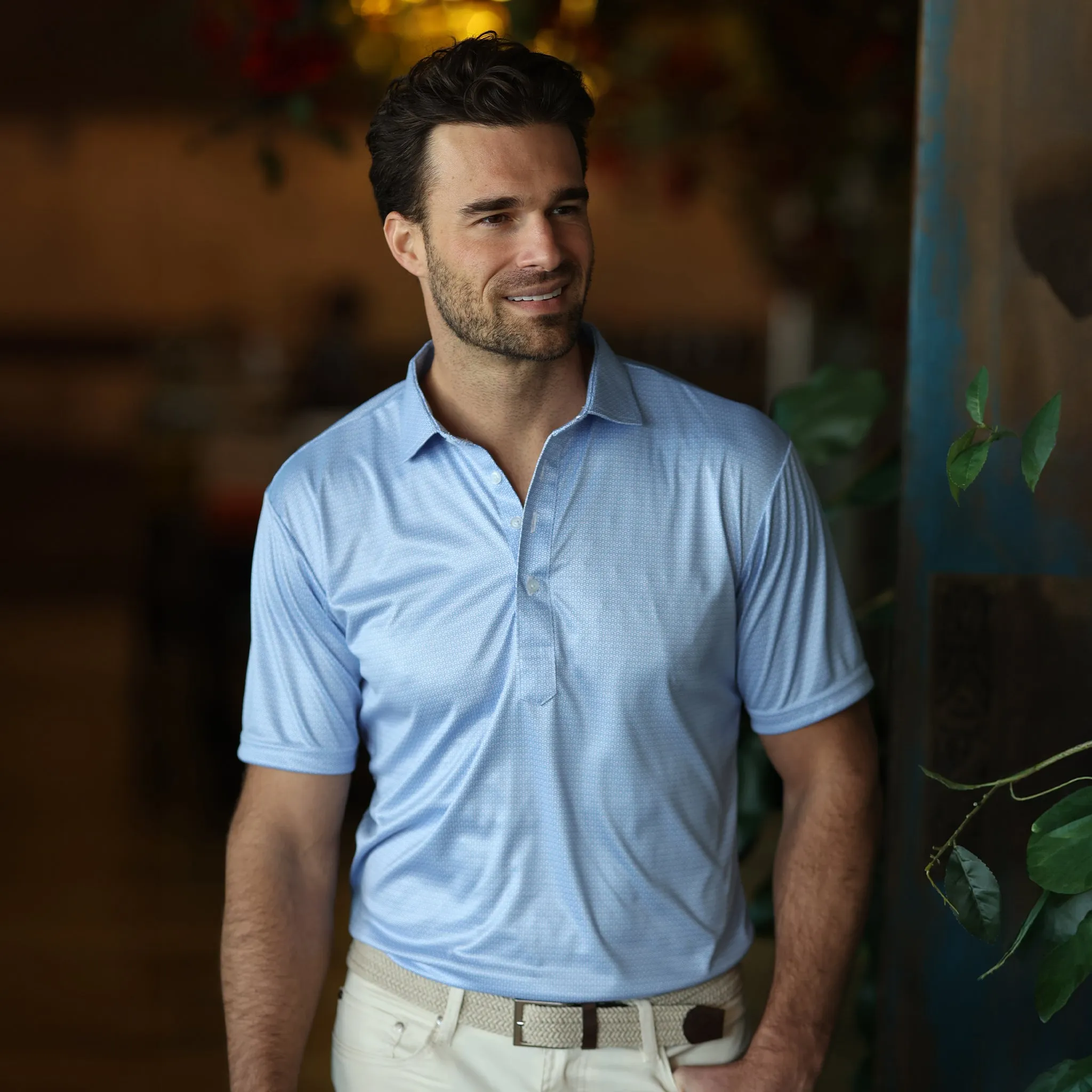 The Semi-Spread Collar Polo Santorini