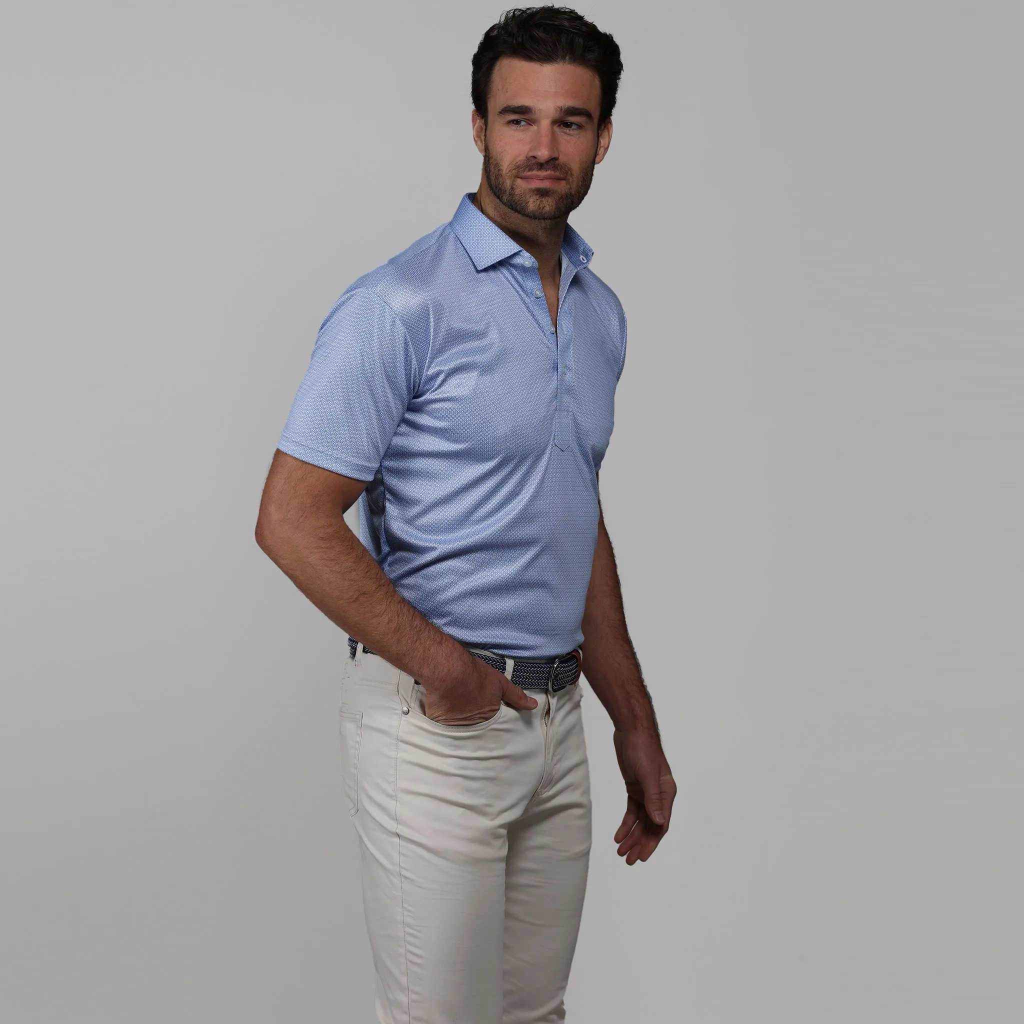 The Semi-Spread Collar Polo Santorini