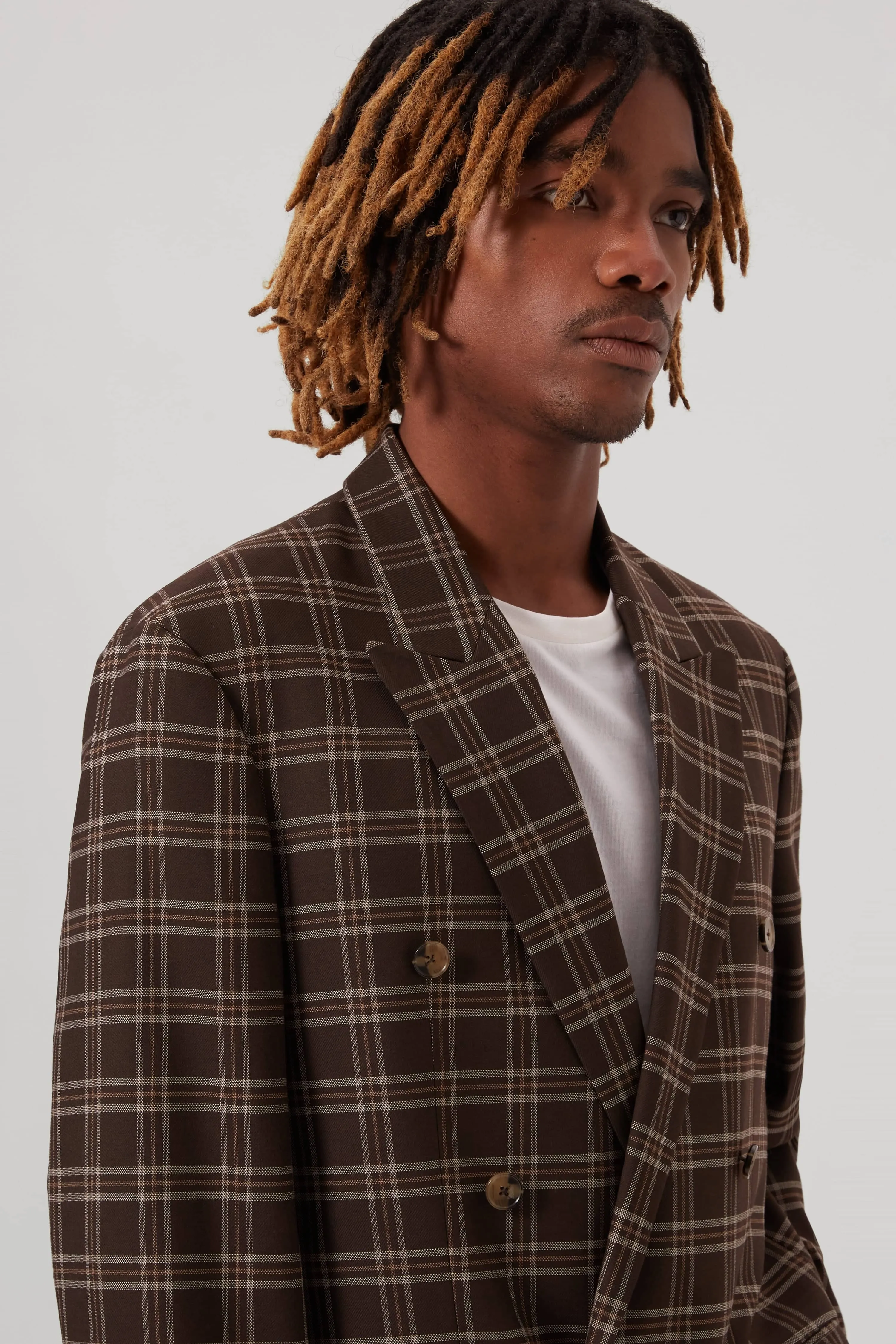 Thierry Oversized Brown Check Suit - ARCHIVE