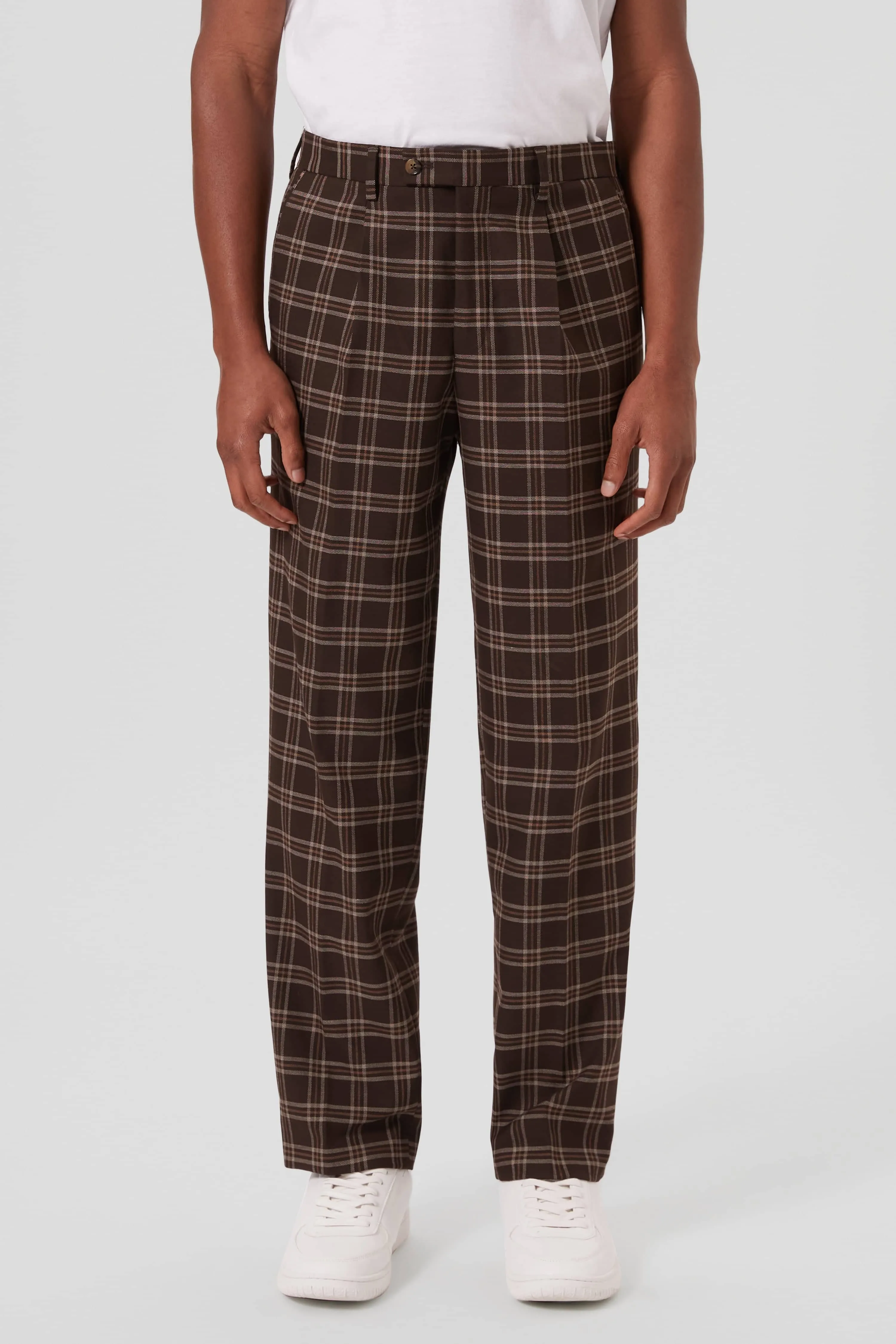 Thierry Oversized Brown Check Suit - ARCHIVE