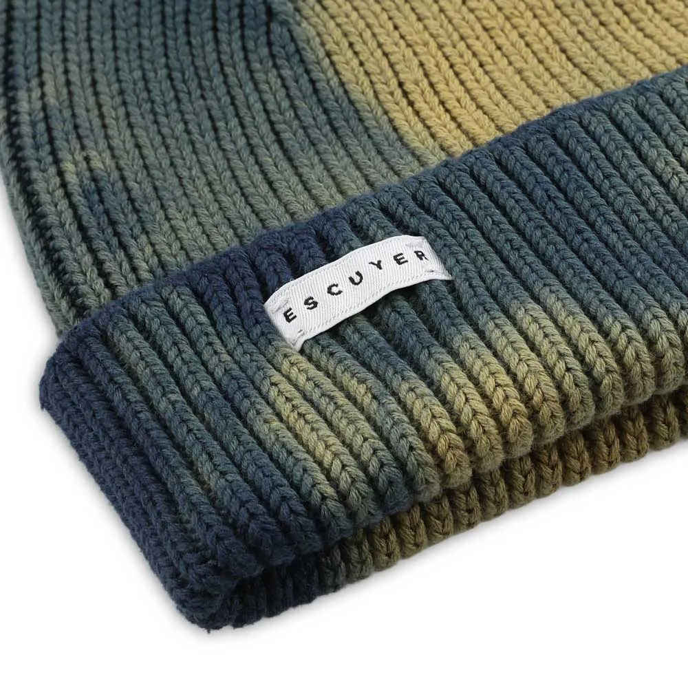 Tie Dye Cotton Beanie Indigo / Bronze