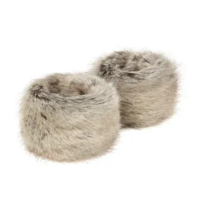 Truffle Faux Fur Wrist Warmers