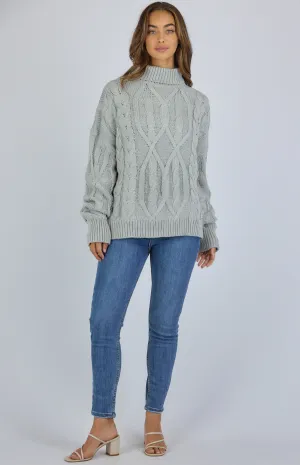 Turtleneck Cable Knit Sweater