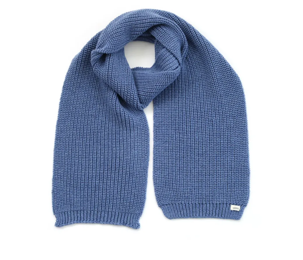 Uimi Ernest Fisherman's Rib Scarf Sapphire