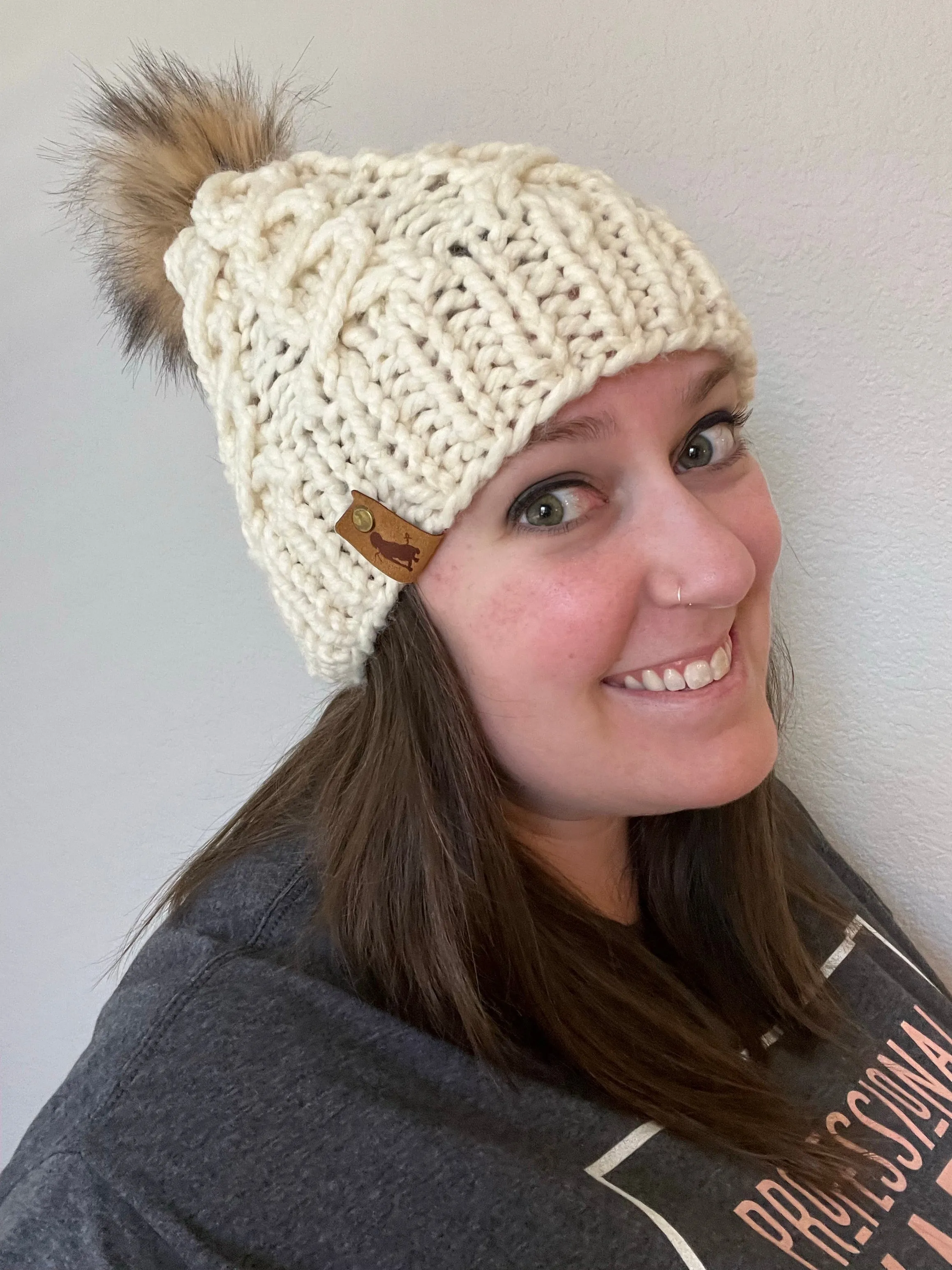 Unbreakable Vow Beanie with Faux Fur Pom